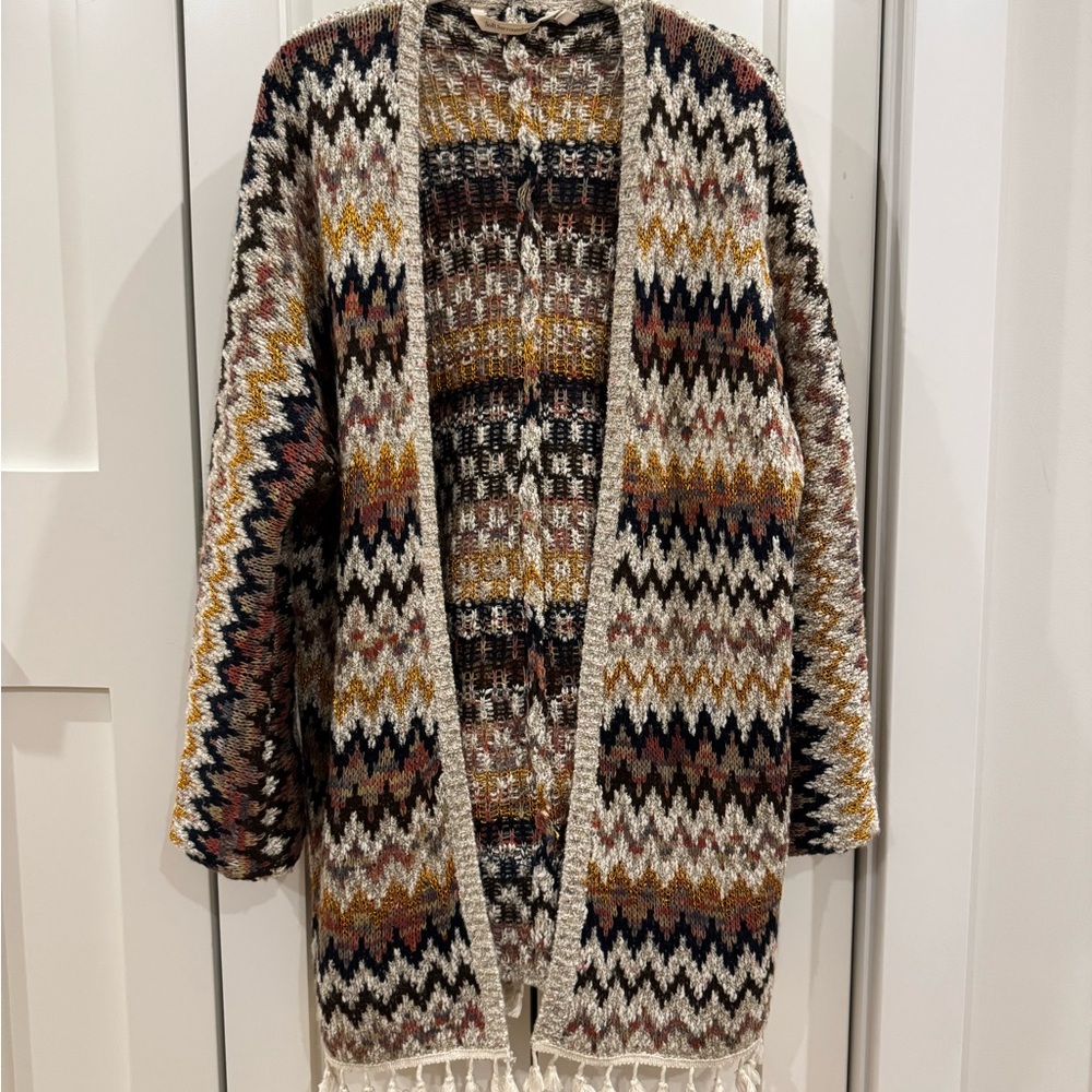 Multicolor Zigzag Patterned Cardigan - image 1